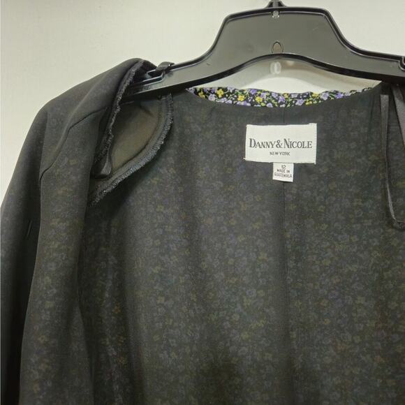 VTG Danny & Nicole Sz 12 Suit Jacket Floral Blazer Short Sleeve Button Front - Picture 6 of 8